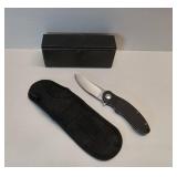 APPEARS NEW - Allvin Flipper Pocket Knife, Ceramic Ball Bearing, Utility Folding Knife with knife case.