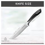 Bellemain Premium Steak Knives Set of 4, Kitchen Knife Sets with Steel Blades for Precise Cutting.