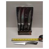 Bellemain Premium Steak Knives Set of 4, Kitchen Knife Sets with Steel Blades for Precise Cutting.