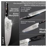 APPEARS NEW - Mkeevee 8 inch Professional German Stainless Steel Chef Knife, Engraved Best Husband Ever Knife Gift, Christmas Anniversary Birthday Gifts for Men Husband.
