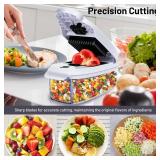 AISHUJIE Veggie Chopper â 2-in-1 Onion Chopper  Â· Vegetable Cutter â Kitchen Gadget & Kitchen Accessory (Container not included)