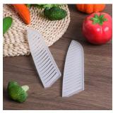 Safety Knife Cover Sleeves for 7 Santoku Knife, 4 Pack Knives Edge Guard Blade Protector Universal Knife Sheath for Kitchen, White