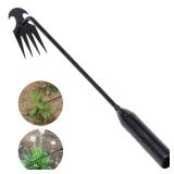 APPEARS NEW - Young4us Garden Weed Pulling Tool Uprooting Weeding Tool, 4 Teeth Weed Puller Tool Manganese Steel Garden Weeder Tool for Vegetable Gardening Planting