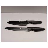 APPEARS NEW - LeeLou Kitchen 2-Piece Premium Knife Set, Stainless Steel Chef & Essential Blades for All Cooking Needs