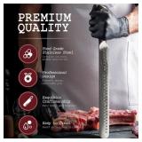 APPEARS NEW - YFWOOD Slicing Knife, 17 Inch High Carbon Stainless Steel Super Sharp Carving Knifes for Meat Cutting, Fruit Cutting, BBQ, Turkey, Full Tang, Ergonomic Handle Design