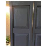 Builders Edge 14.75 W in. Raised Panel Vinyl Shutters - Retail: $73