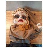 5.3ft Halloween Animatronic Doll with Sound Activation, Pop-Up Head & Glowing Red Eyes, Scary Prop for Haunted House, Yard, Patio, Parties, Perfect for Halloween Decor - Retail: $67