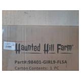 5.3ft Halloween Animatronic Doll with Sound Activation, Pop-Up Head & Glowing Red Eyes, Scary Prop for Haunted House, Yard, Patio, Parties, Perfect for Halloween Decor - Retail: $67