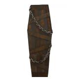 Haunted Hill Farm 5.25-ft Freestanding Moaning Lighted Life Size Coffin Animatronic - Retail: $90