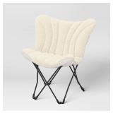 Butterfly Chair Faux Shearling Cream - Room Essentials™ - Retail: $85