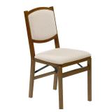 Stakmore Contemporary Upholstered Back Folding Chair - Fruitwood (2-Pack) - Retail: $275