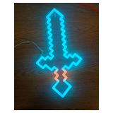 Minecraft Diamond RGB Sword Novelty Wall Light Neon
