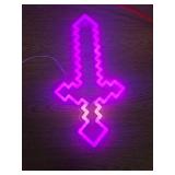 Minecraft Diamond RGB Sword Novelty Wall Light Neon