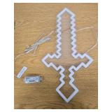 Minecraft Diamond RGB Sword Novelty Wall Light Neon