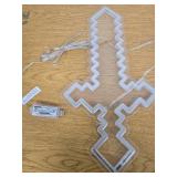 Minecraft Diamond RGB Sword Novelty Wall Light Neon