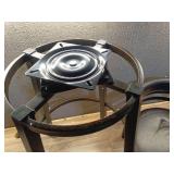 Titana 30" Bar Height Swivel Brown Faux Leather and Auburn Bay Metal Bar Stool for Kitchen Island Counter - Retail: $188