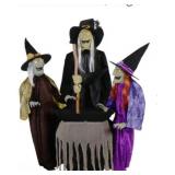 5.6 Ft. Motion-Activated Wicked Sitchwick Sisters, Premium Talking Halloween Animatronic, Plug-In  (Missing Accessories)- Retail: $380