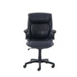Serta Air Lumbar Bonded Leather Manager Office Chair  Black - Retail: $129
