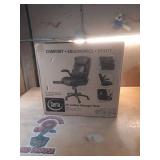Serta Air Lumbar Bonded Leather Manager Office Chair  Black - Retail: $129
