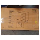 Winsome Halifax Cabinet with 5 Drawer & 1 Side Cabinet White: Modern Office Furniture, Wood Composite Printer Stand - Retail: $120