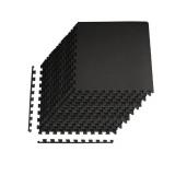 EVA Foam Exercise Mat, 18-Pack Interlocking Puzzle Tiles - Non-Slip Gym Flooring for Home Workout, Kids Play & Equipment Padding 18 square feet  - Retail: $40