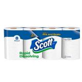 Scott Rapid Dissolve Toilet Paper - 8 Rolls