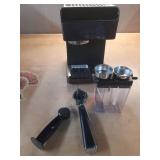 Chefman 20-Bar  2-Cup Black Stainless Espresso Machine - Retail: $129
