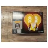 Better Homes & Gardens G25 Vintage LED Globe Light Bulb, 40W, Dimmable, Amber - 2 Pk