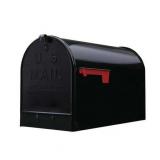 Stanley Extra Large  Steel  Post Mount Mailbox  Black (Dented)