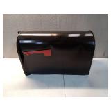Stanley Extra Large  Steel  Post Mount Mailbox  Black (Dented)