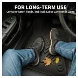 Retails for $108! YITAMOTOR Floor Mats Fit for Toyota Tundra CrewMax Cab 2024-2022, Custom Fit Tundra Car Mats, All-Weather TPE Front and Rear Row Floor Liners, Black