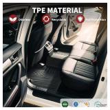 Retails for $108! YITAMOTOR Floor Mats Fit for Toyota Tundra CrewMax Cab 2024-2022, Custom Fit Tundra Car Mats, All-Weather TPE Front and Rear Row Floor Liners, Black
