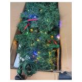 Retails for $140! ININ 8FT Prelit Christmas Spruce Artificial Tree with Led Lights, Lighted Christmas Tree Hinged Full Xmas Tree for Home Party Decoration,750 LED Lights,2168 Branch Tips, Metal Hinges