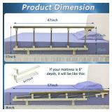 Bed Rail Guard Side Rails for Elderly Adults Seniors Assist Safety Handle Bedside Grab Bar Handicap Bed Railings Cane Care Equipment Home Medical Folding Handles (47x14 INCH, 1PCS)