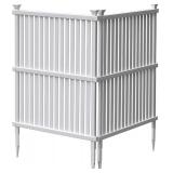 Enclo Privacy Screens ZP19008 Wilmington Vinyl No Dig Privacy Fence Screen Kit, 36in W x 48in H, White, 2 Panels