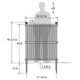 Enclo Privacy Screens ZP19008 Wilmington Vinyl No Dig Privacy Fence Screen Kit, 36in W x 48in H, White, 2 Panels