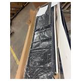 Himix Storage Shelves with 20 Hooks, 5-Tier Collapsible Organization Storage Rack Bookshelf Folding Pantry Shelves Cube Shelf Wire Shelving Holds 440 Ibs for Garage Kitchen Room, Black