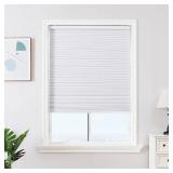 Joydeco No Tools No Drill Window Blinds for Indoor Windows, Blackout Shades Cellular Shades Cordless, No Drill Blinds for Windows, Window Shades for Home, Bedrooms, Doors (White, 30" W x 64" H)