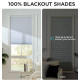 Joydeco No Tools No Drill Window Blinds for Indoor Windows, Blackout Shades Cellular Shades Cordless, No Drill Blinds for Windows, Window Shades for Home, Bedrooms, Doors (White, 30" W x 64" H)