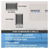 22" x 34" Return Air Grille - Sidewall and Ceiling - HVAC Vent Duct Cover Diffuser - White Outer Dimensions: 23.75w X 35.75"h