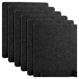 Kisston 6 Pack Acoustic Desk Divider Desk Partition 24 x 24" Stand Up Freestanding Desk Privacy Panel Noise and Visual Distractions Reducing Table Divider for Student Reception Area Office(Dark Gray)
