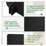 Kisston 6 Pack Acoustic Desk Divider Desk Partition 24 x 24" Stand Up Freestanding Desk Privacy Panel Noise and Visual Distractions Reducing Table Divider for Student Reception Area Office(Dark Gray)