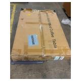 Retails for $144! Solid Wooden Modern Triangle Coffee Table: Unique Funky Coffee Tables for Living Room, Oval Mid-Century Irregular Abstract Tea Tables for Patio Office Balcony Bedroom (Walnut, 43" L 