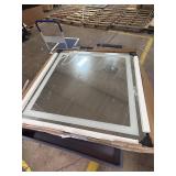 Retails for $163! LOAAO 32x32 Inch LED Bathroom Mirror with Lights, Anti-Fog Dimmable Backlit + Front Lighting, Lighted Bathroom Vanity Mirror for Wall, Memory Function, Glass