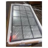 Retails for $135! 36 Inch Arched Window Mirror, Matte Black Metal Frame Decorative Mirror, Grid Wall Mirrors for Living Room, Bedroom, Entryway