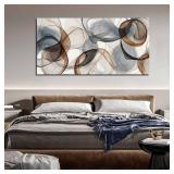 Large Wall Art Canvas Wall Art for Living Room Bedroom Office Textured Brown Modern Abstract Artwork Minimalist Home and dining room Decor 29x59 Wood Frame Dedroom decorations