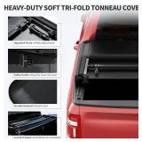 Retails for $195! OEDRO Soft Tri-Fold Truck Bed Cover Compatible with 2024 Toyota Tacoma 5