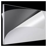 Roowest 1 Pcs 24 x 48 Inch, 1/2 Inch Thick Clear Acrylic Sheets Transparent Plastic Panels Sheets Cut to Size Cast Acrylic Board Panel with Protective Film for Craft DIY Projects Display Sign Frame