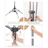 STORAGE MANIAC Outdoor Umbrella Drying Rack, 8 Lines with 82 Feet Drying Space, Steel Frame & Adjustable Height, 4-arm Umbrella Clothesline for Laundry, Collapsible Clothes Drying Rack for Backyard