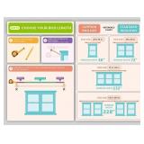 Ivilon Curtain Rods for Windows - Diamond Knurled End Cap, 1 inch Diameter, Telescoping Adjustable Curtain Rod, 72 to 144 Inches. Color Black